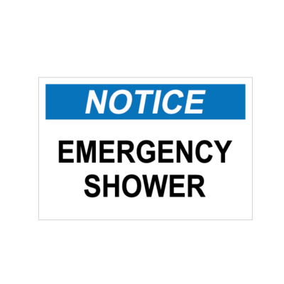 Notice Emergency Eyewash